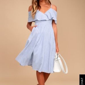 Lulus’s Off the Shoulder Midi Dress